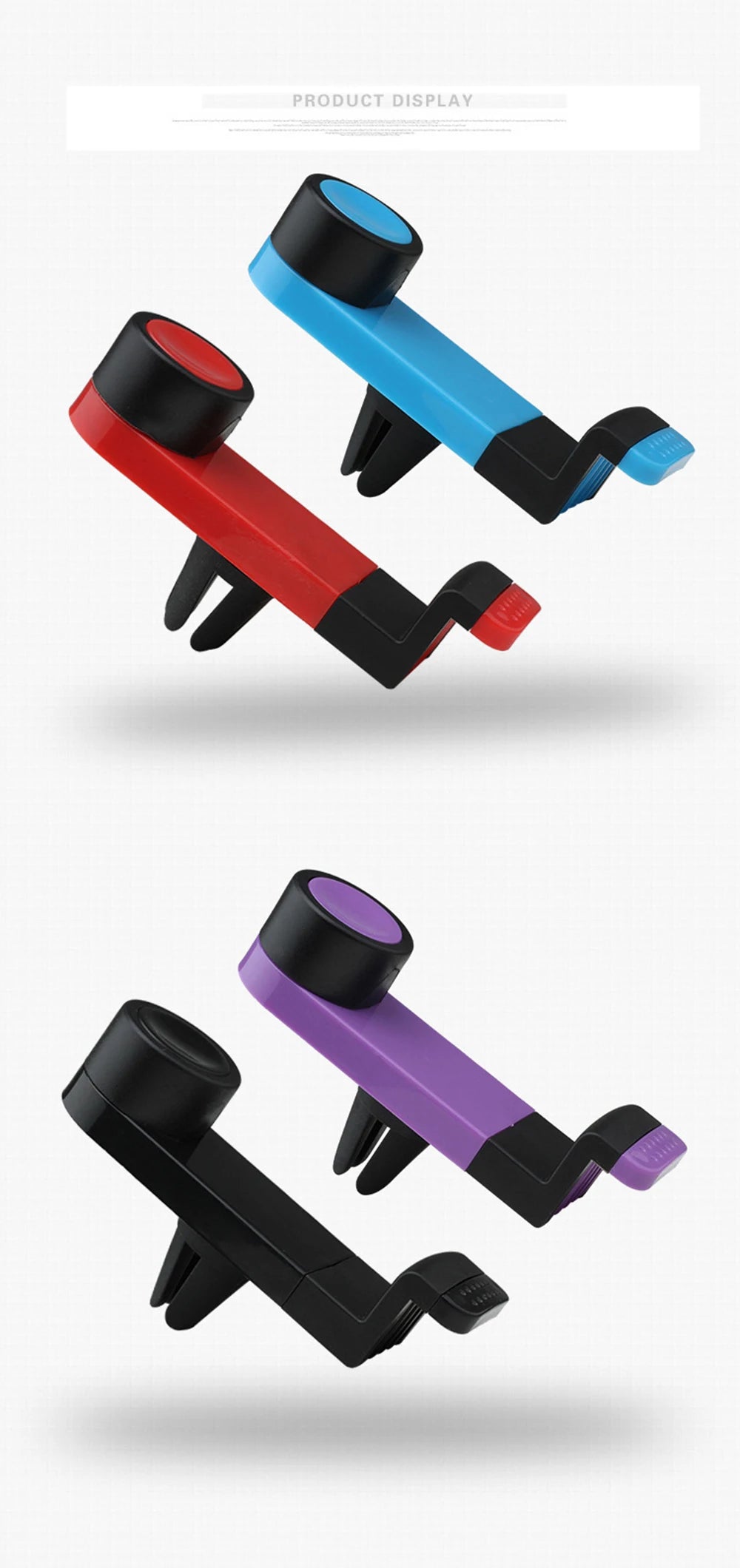 Portable Car Air Vent Mount for Mobile Phones 360 Degree Rotation Adjustment Compatible with 3.5-6.3 Inch Phones