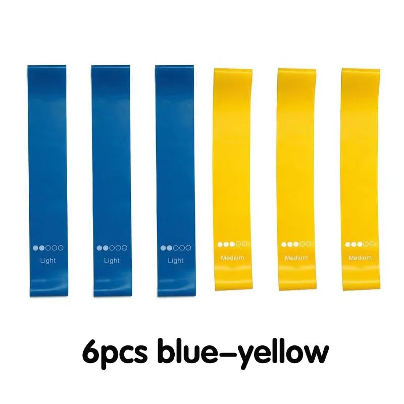 1/5/6pcs Yoga Resistance Rubber Bands Indoor Outdoor Fitness Equipment 0.35mm-1.1mm Pilates Sport Training Workout Elastic Bands