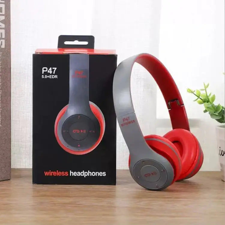 Foldable Bluetooth Headphones Wireless Overhead Earphones with Microphone Volume Control for smartphones Game Headset