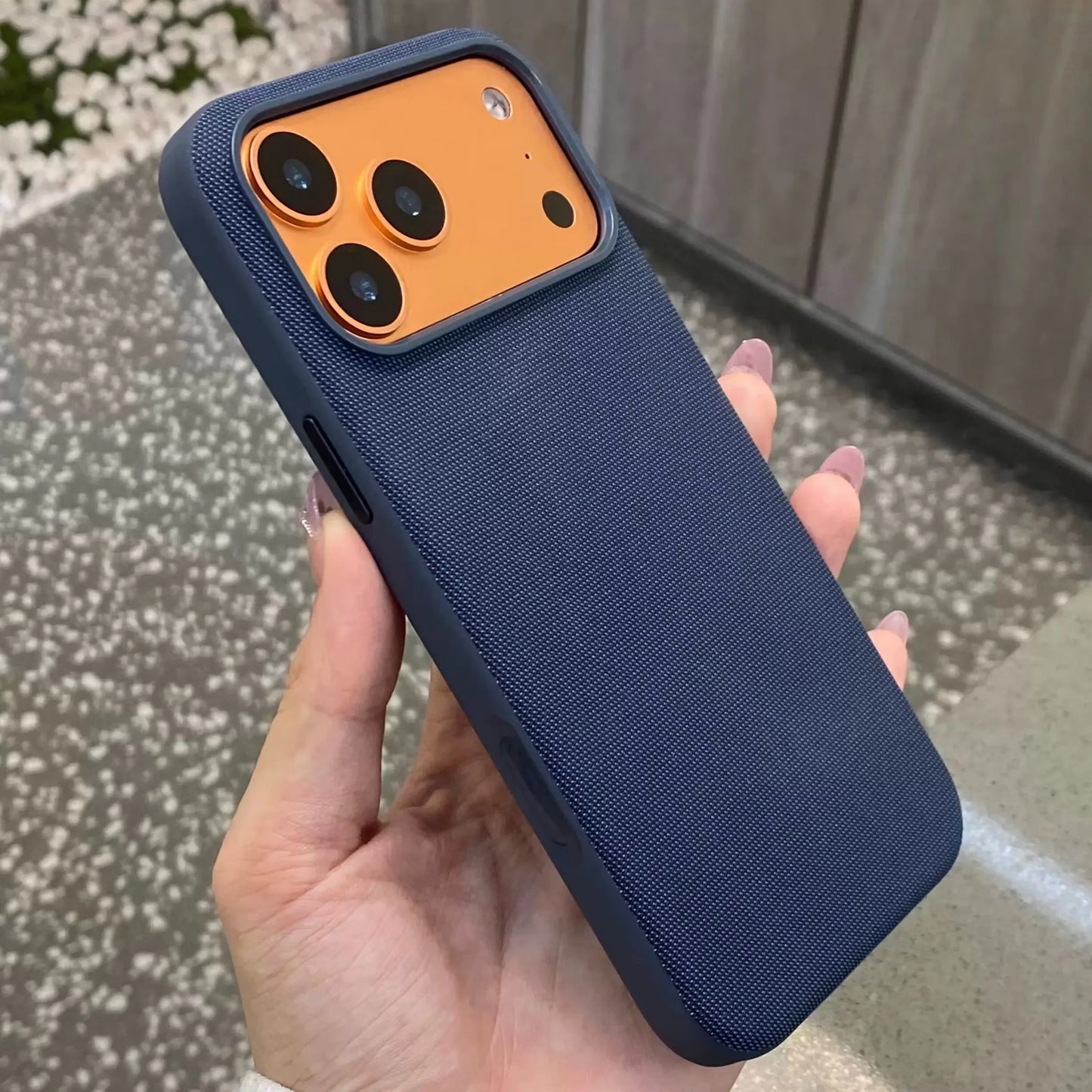 Luxury Tech Woven Magnetic Wireless Charge Phone Case for iPhone 17 Air 16 15 14 13 Pro Max For Magsafe TechWoven Texture Cover