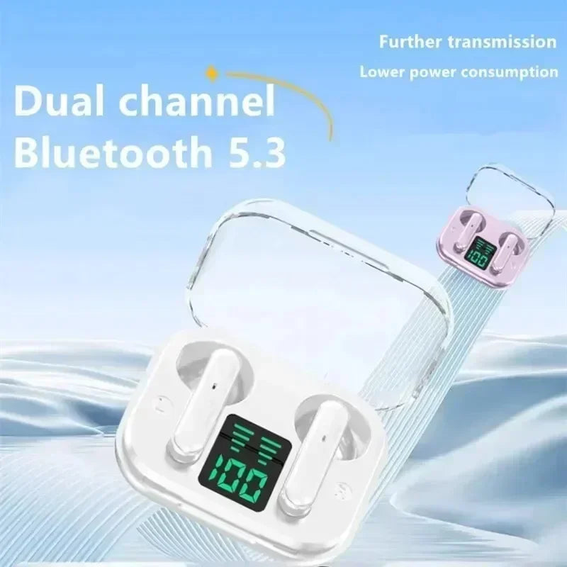TWS Earpuds Wireless Bluetooth 5.3 Sport Gaming Headsets Noise Reduction Earbuds Mic Headphones with LED Display Earphones