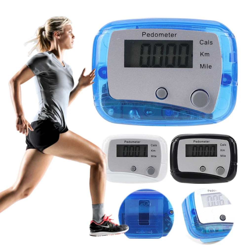 Walking Pedometer Accurate Step Tracker Mile Kilometer Calorie Calculation Electronic Pedometer Step 0-99999 for Outdoor Sports