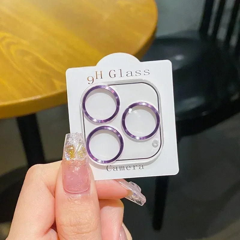 Lens Protection For iPhone 17 16 Pro 15 14 13 12 11 Pro Max Plus Mini Camera Lens Metal Ring Tempered Glass Protector Full Cover