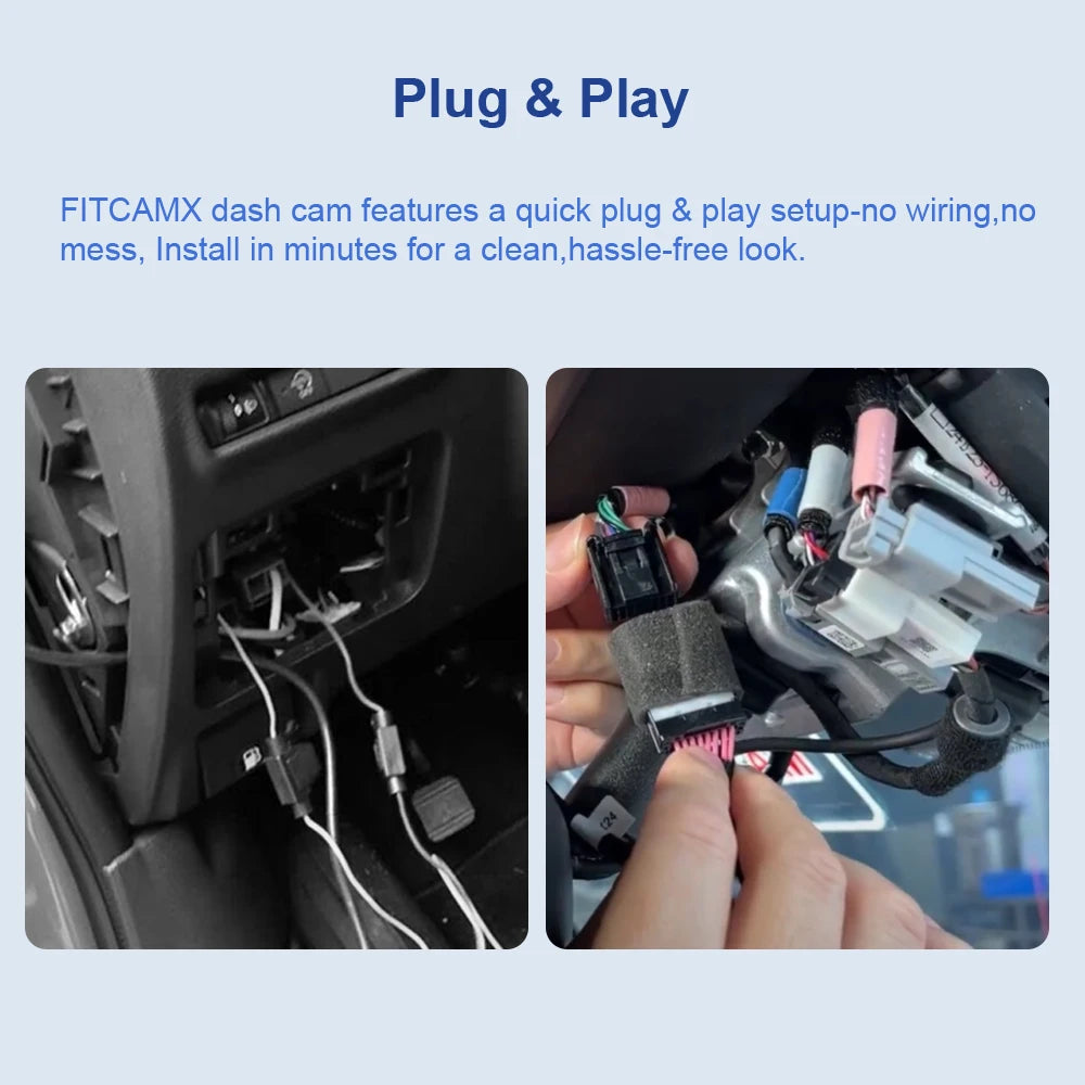 FITCAMX 4K Dashcam for Kia Niro & Niro EV 2017-2024, WIFI APP Connected Car Camera Driving Recorder for Kia Sorento 2021-2025