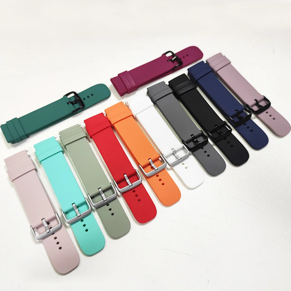 Sport 20 22mm Silicone Strap For Garmin Venu 4 45mm/Forerunner 165 265 570 Bands For Garmin Vivoactive 6 5 4/Venu 3 Sq2 Bracelet