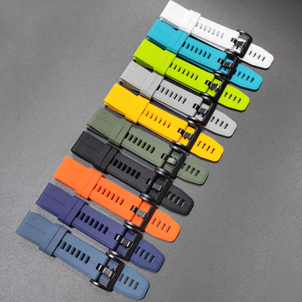 Sport Silicone Strap for Garmin Descent G2 G1 Mk3i Mk2 Mk1/Fenix 8 Pro E 7 7X 6 6X 5 5X/Epix Soft Bracelet 22/26mm Quickfit Band