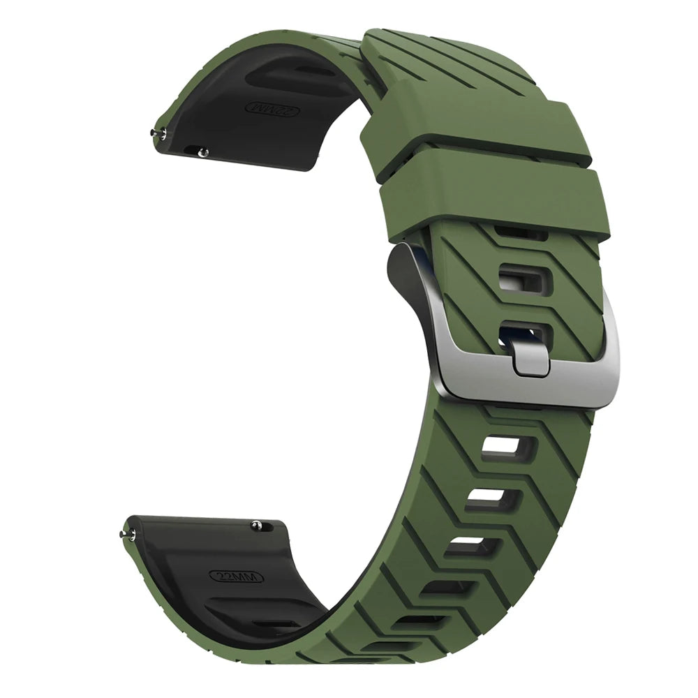 22mm Two-Tone Silicone Band Quick Release Strap For Garmin Forerunner 570 47MM 265 255 Music/Venu 4 3 2 45MM Sport Bracelet Belt