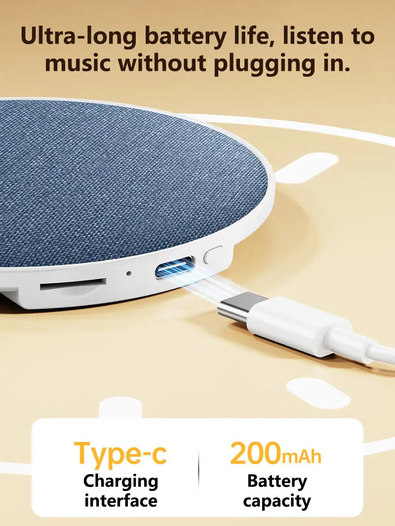 Mini Under Pillow Sleep Speaker Bluetooth 5.4 Hi-Fi Dynamic Sound Wireless Music Player Home Sleep Sound Equipment For Bedside