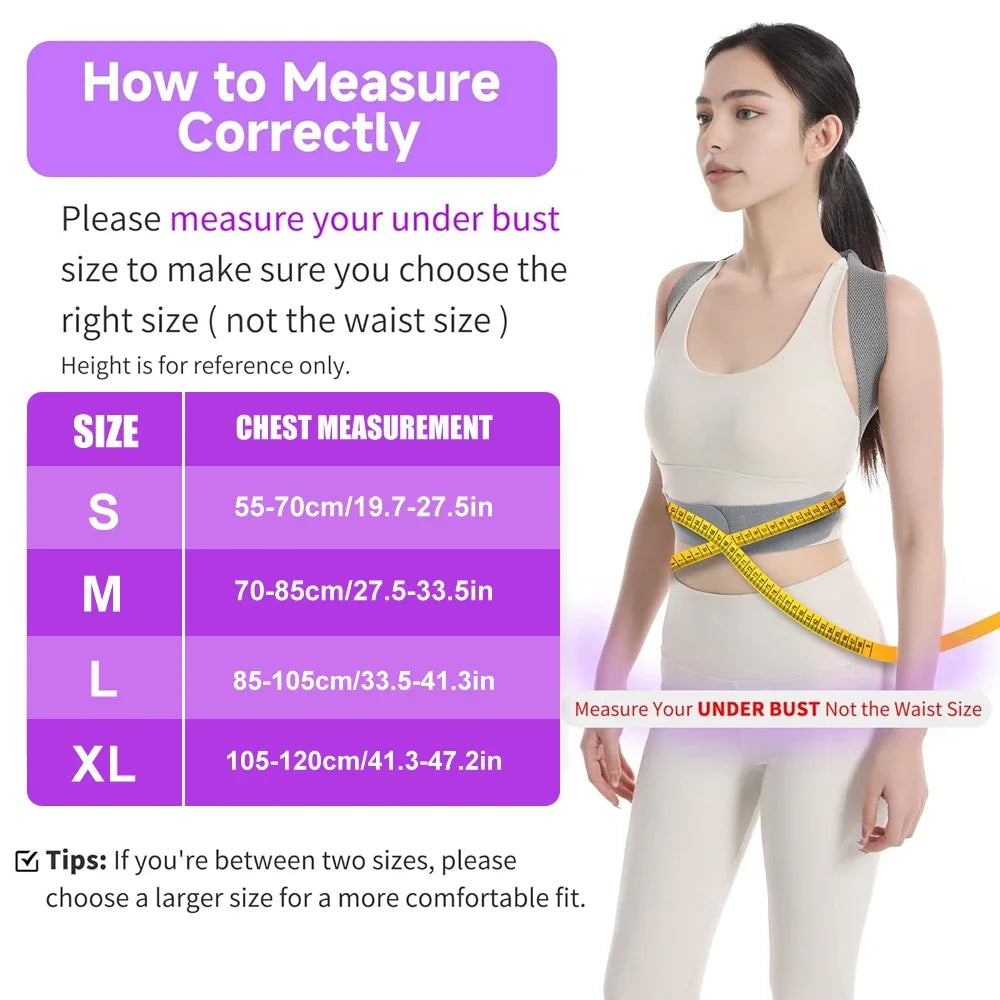 LAOZHAO Adjustable Posture Corrector for Men & Women - Upper Back Brace for Neck, Shoulder & Spine Support,Scoliosis & Back Pain