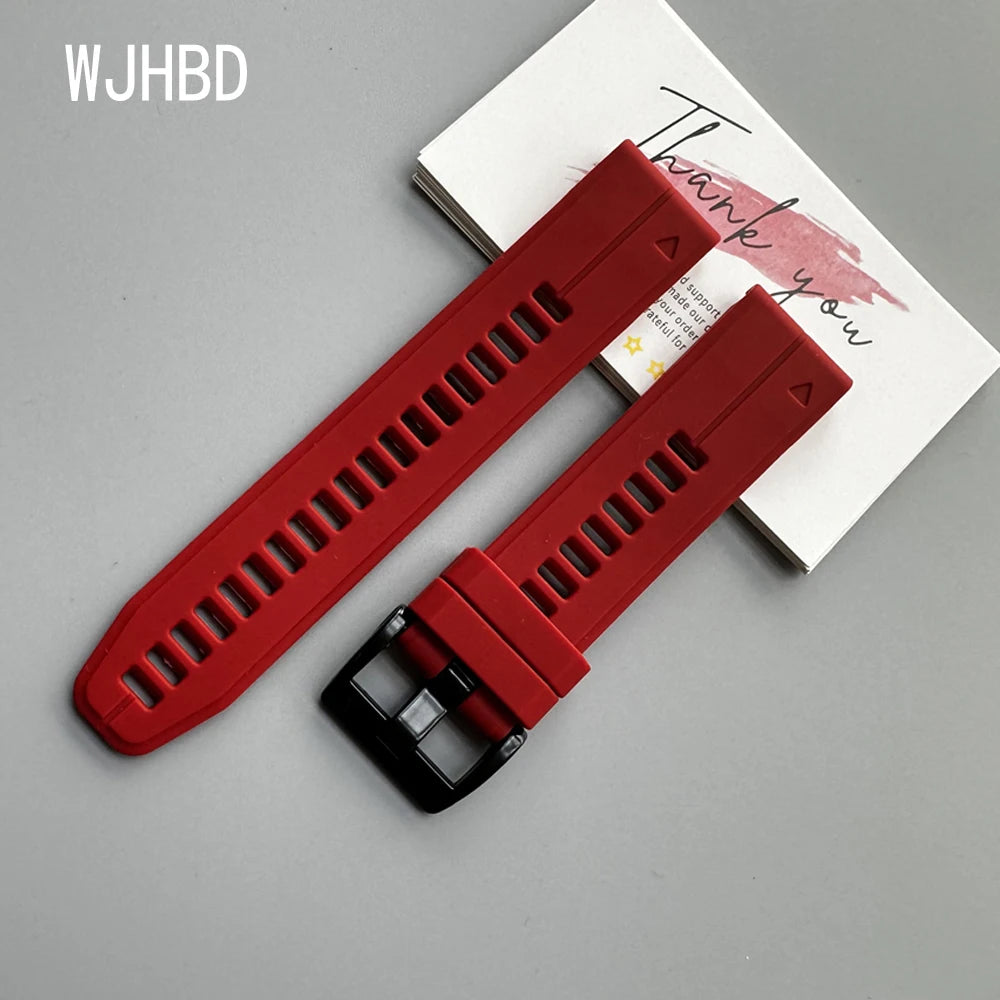 Sport Silicone Strap for Garmin Descent G2 G1 Mk3i Mk2 Mk1/Fenix 8 Pro E 7 7X 6 6X 5 5X/Epix Soft Bracelet 22/26mm Quickfit Band