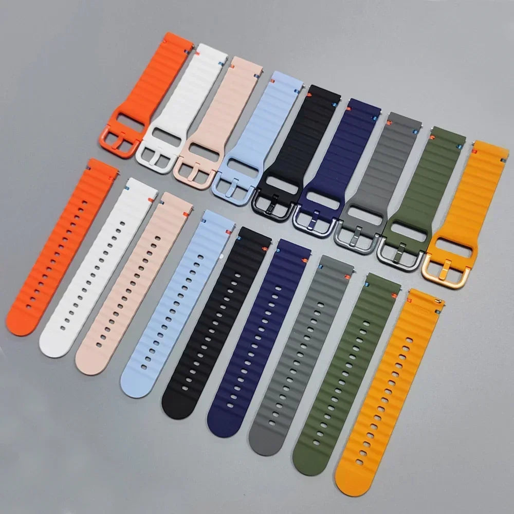 22mm Band For Garmin Forerunner 570 47mm 265 255 M Watch Strap For Garmin Venu 3/Vivoactive 4 Silicone Sport Breathable Bracelet