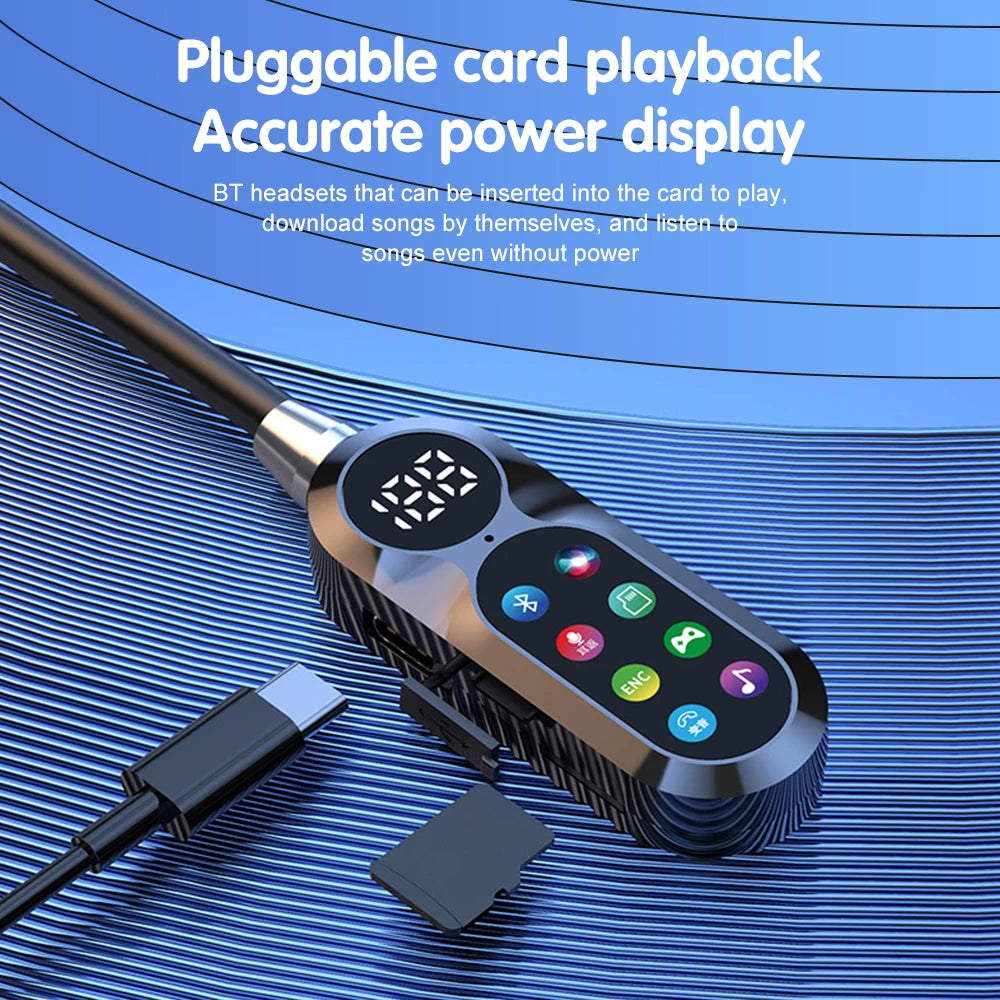 Wireless Bluetooth 5.4 Headset with LED Display HiFi Sound Quality Sports And Gaming Earbuds