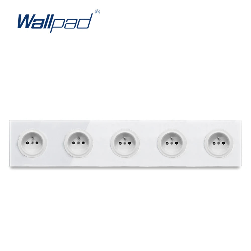 EU Korea Russian Wall Socket White Tempered Glass Frame RJ45 CAT6 TV Outlet Single Double Triple 86x86mm Box Requried Wallpad