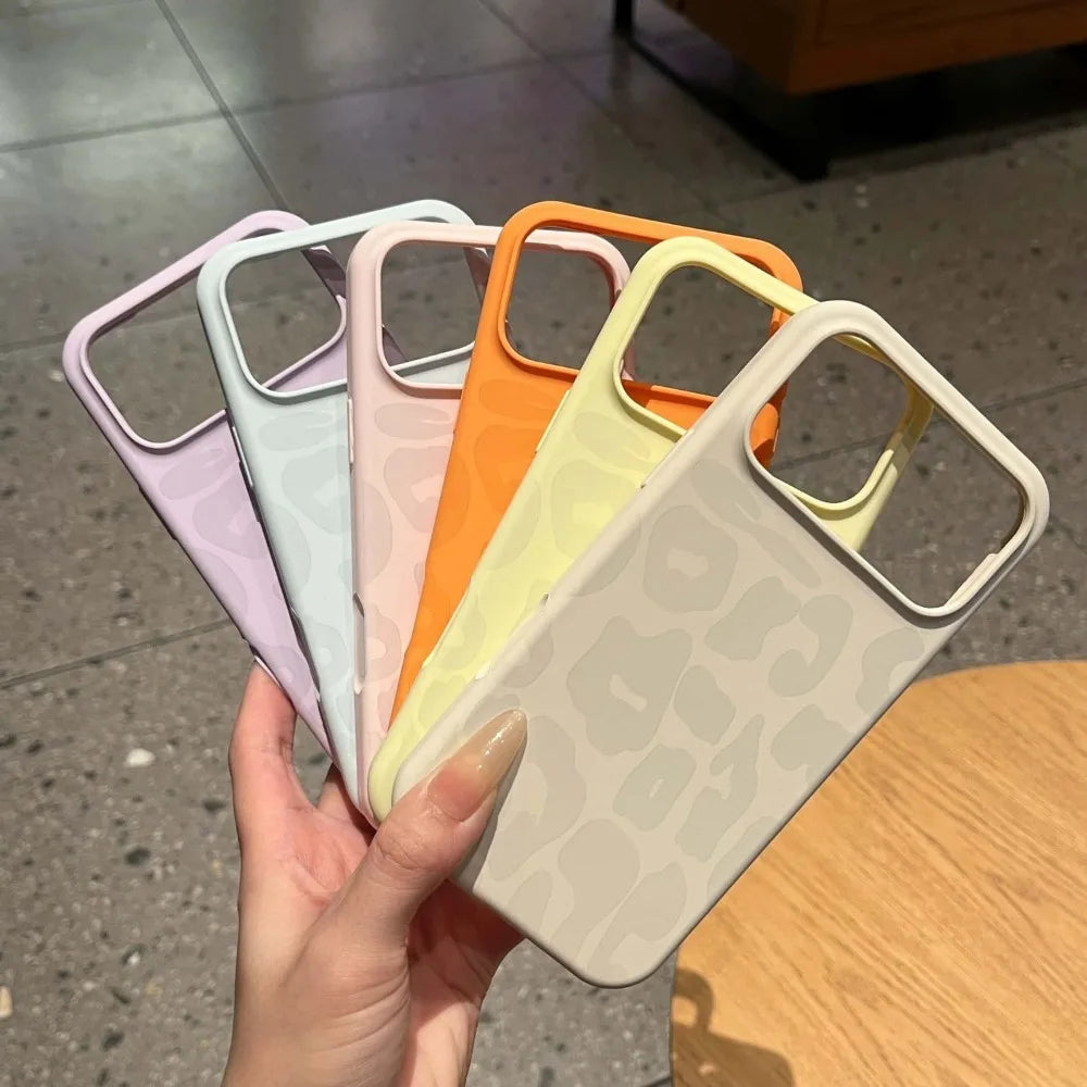 Luxury Leopard Print Phone Case for IPhone 17 Pro 13 11 12 14 15 16 17 Pro Max Plus Anti-drop Protection Silicone Soft Cover