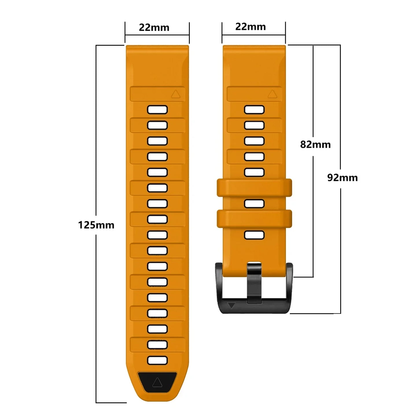 QuickFit 22mm Replacement Watch Band For Garmin Forerunner 970 965 955 945 935 745 MARQ Two-Tone Sport Silicone Strap Bracelet
