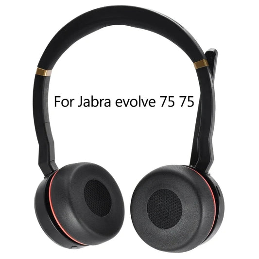 CHONGJIZHE Replacement Soft Leather Earpads for JABRA evolve 75 75+ Headphone High quality Sleeves Earphone Earpads Covers