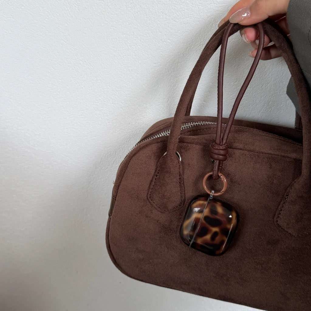 Advanced Stylish Brown Amber Pattern With Lanyard Earphone Case Cover for AirPods 1 or 2 3 4 Pro 2 Pro 3