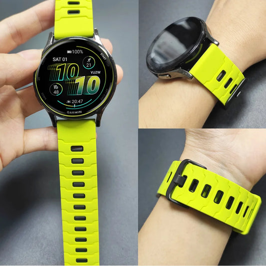 22mm Two-Tone Silicone Band Quick Release Strap For Garmin Forerunner 570 47MM 265 255 Music/Venu 4 3 2 45MM Sport Bracelet Belt
