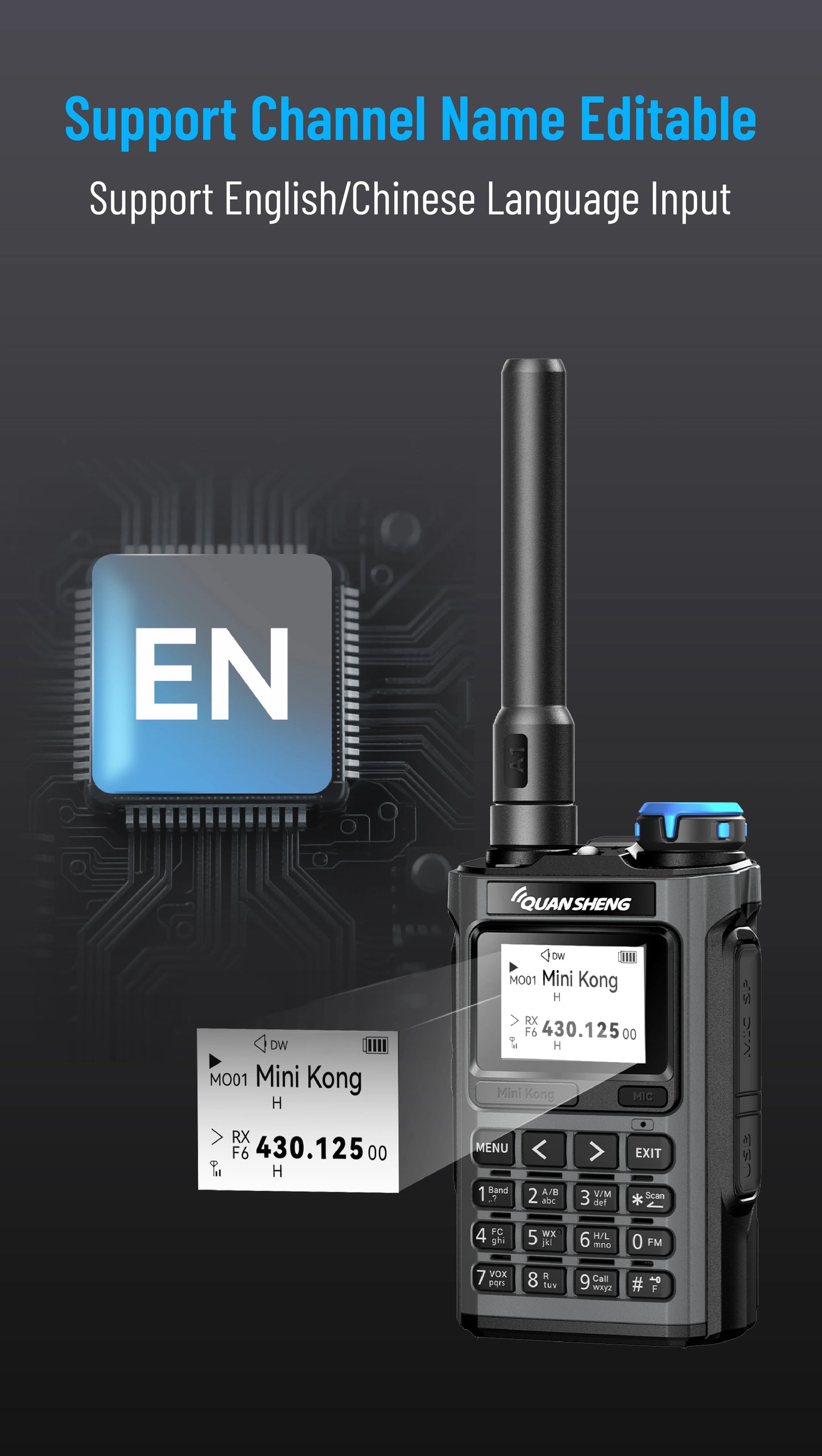 Quansheng UV-K1 L Mini Walkie Talkie Multi Band  Transceiver Wireless Copy Frequency AM FM NOAA Upgrade UV-K5 (8) UV-K6