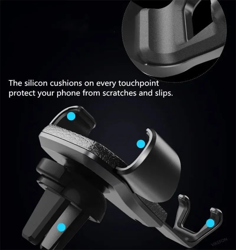 Car Phone Holder Air Vent Clip Mount Gravity Mobile Cell Stand Smartphone GPS Support in Car Bracket For iPhone Samsung Xiaomi
