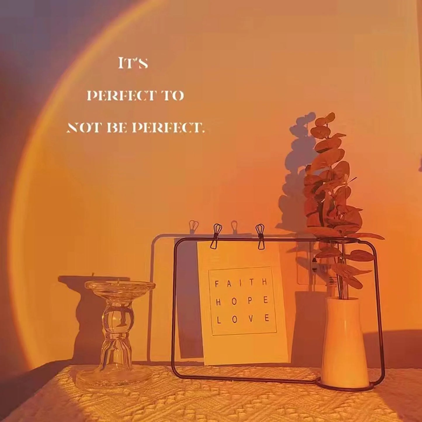 Sunset Lamp Projector LED Ambient Night Light with Adjustable Stand for Bedroom, Living Room Decor, Photography, and TikTok Live