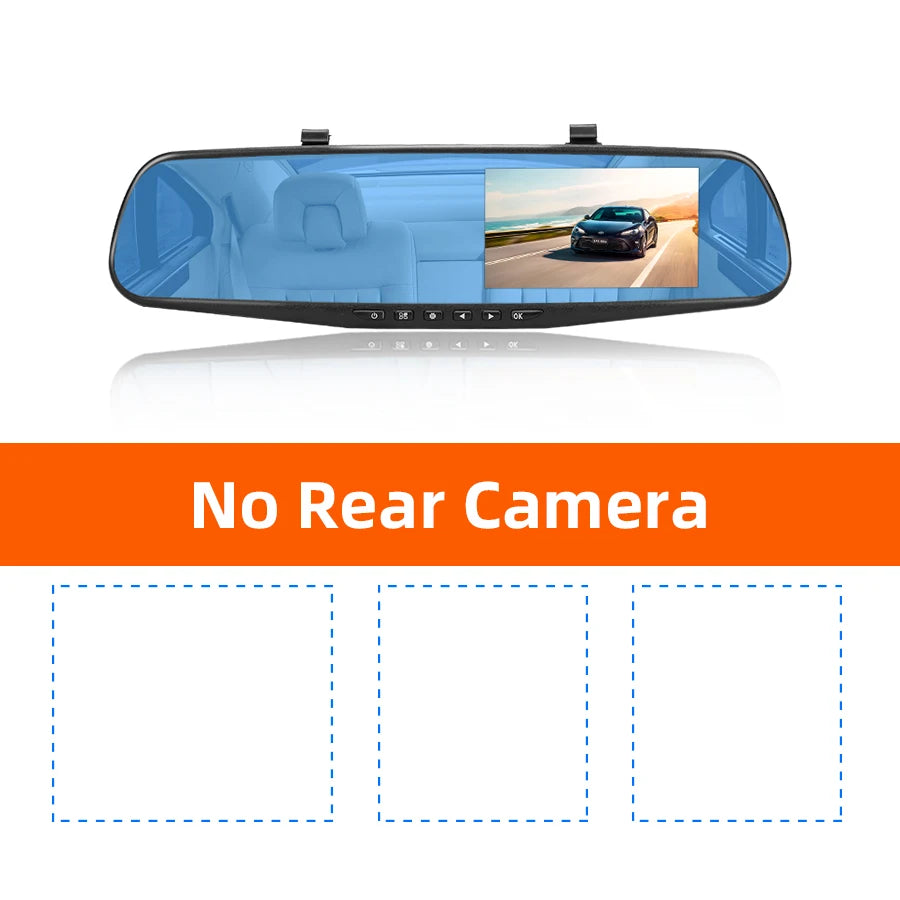 4.3 Inch 1080P Dual camera Dash Cam For Cars Optional 1080P Rear Car Camera Night Vision Loop Recording Wide Angle Car DVR Came