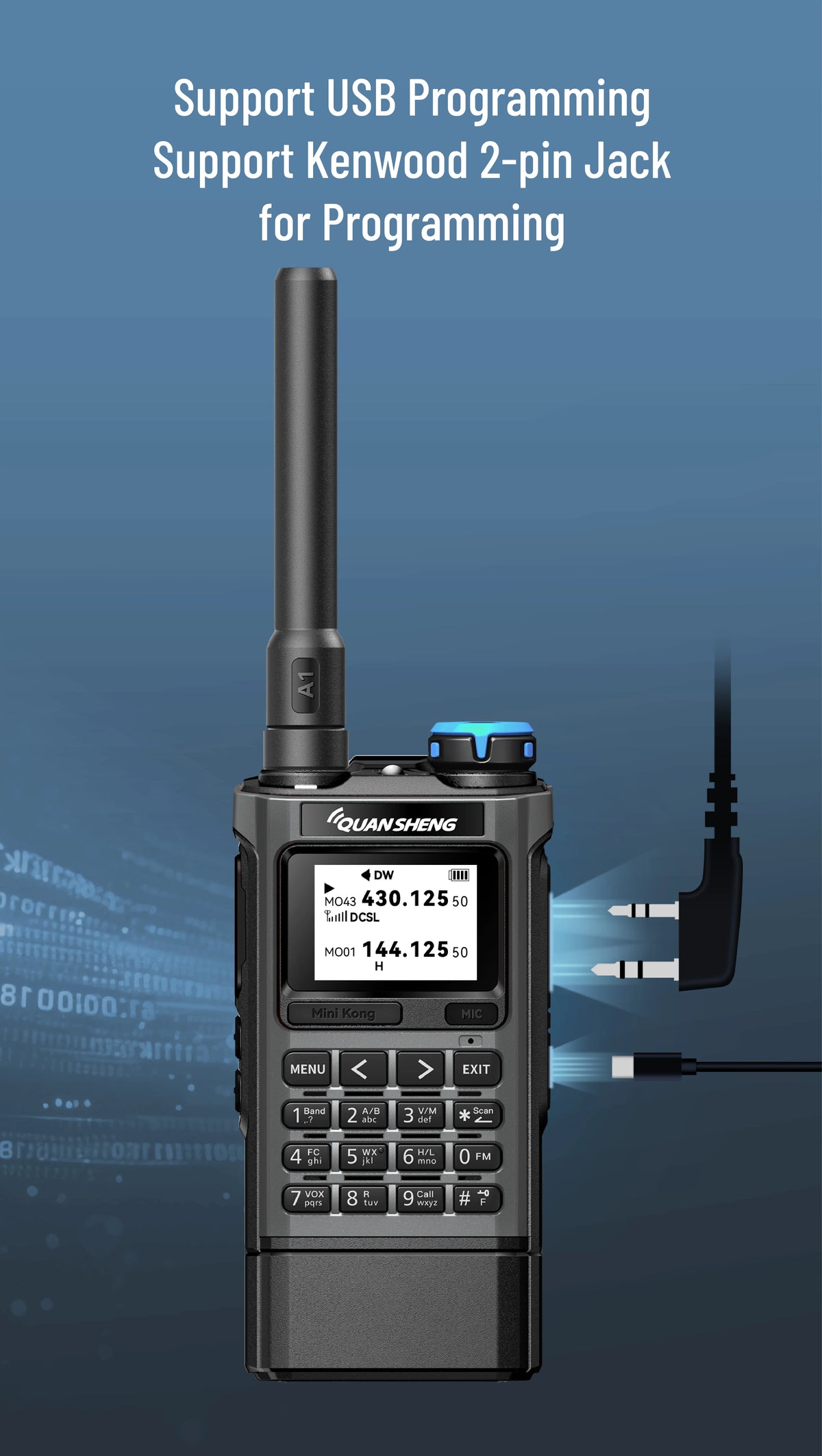 Quansheng UV-K1 L Mini Walkie Talkie Multi Band  Transceiver Wireless Copy Frequency AM FM NOAA Upgrade UV-K5 (8) UV-K6