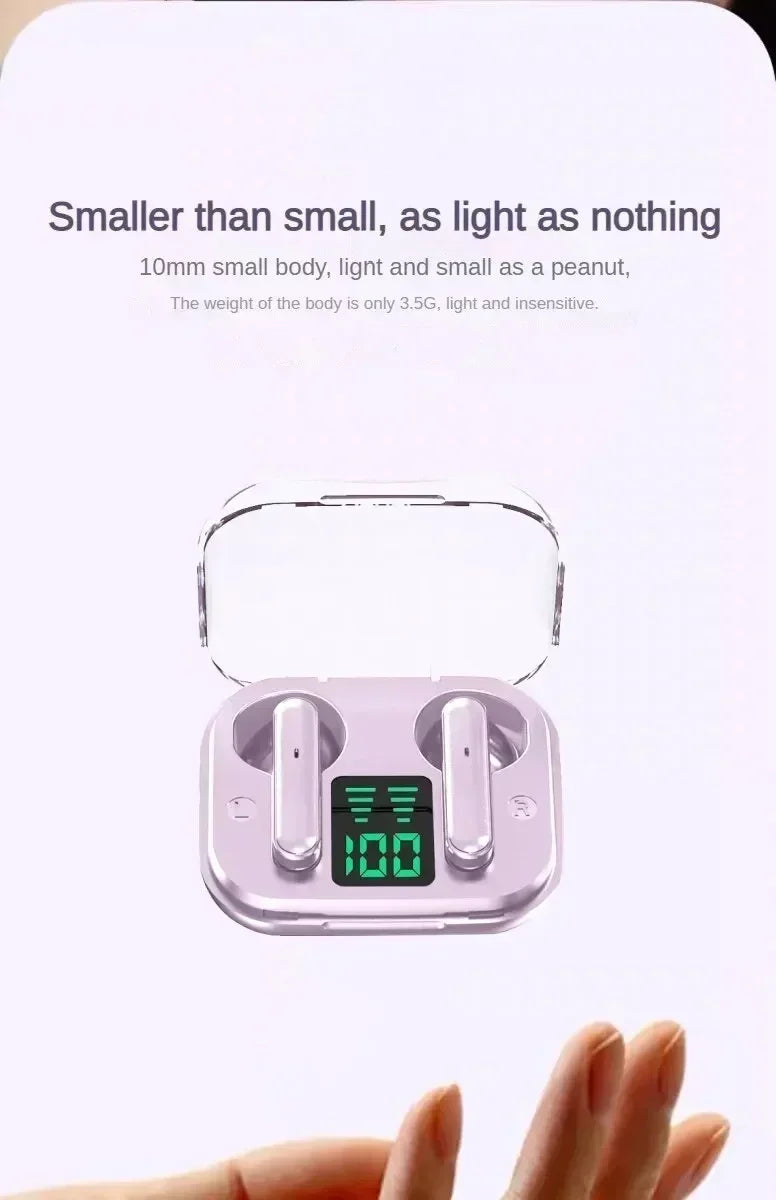 TWS Earpuds Wireless Bluetooth 5.3 Sport Gaming Headsets Noise Reduction Earbuds Mic Headphones with LED Display Earphones