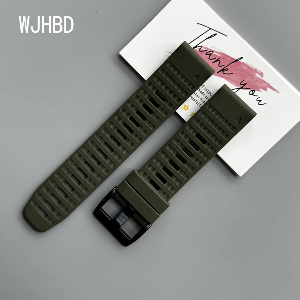 Sport Silicone Strap for Garmin Descent G2 G1 Mk3i Mk2 Mk1/Fenix 8 Pro E 7 7X 6 6X 5 5X/Epix Soft Bracelet 22/26mm Quickfit Band