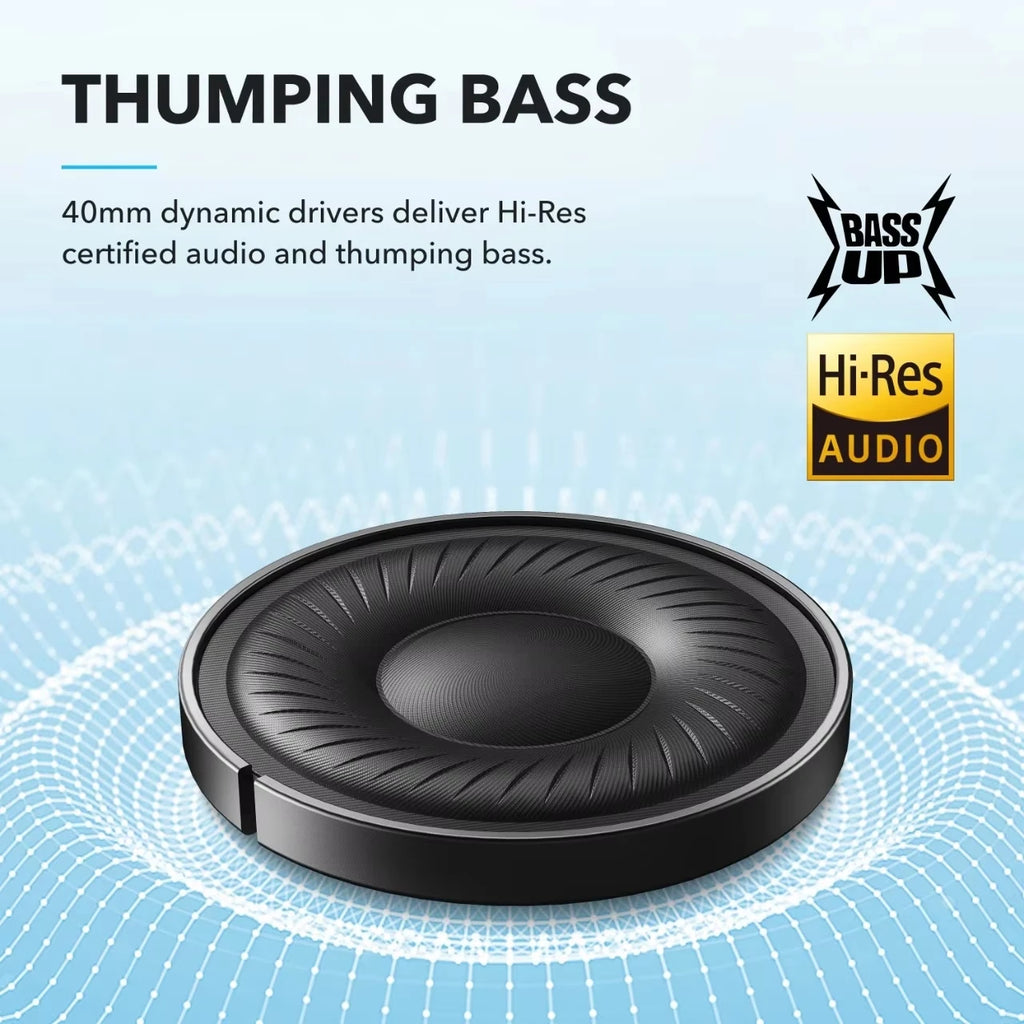 Anker soundcore Q20i 40H Long ANC Playtime Hybrid Active Noise Cancelling Wireless Over-Ear Bluetooth Headphones