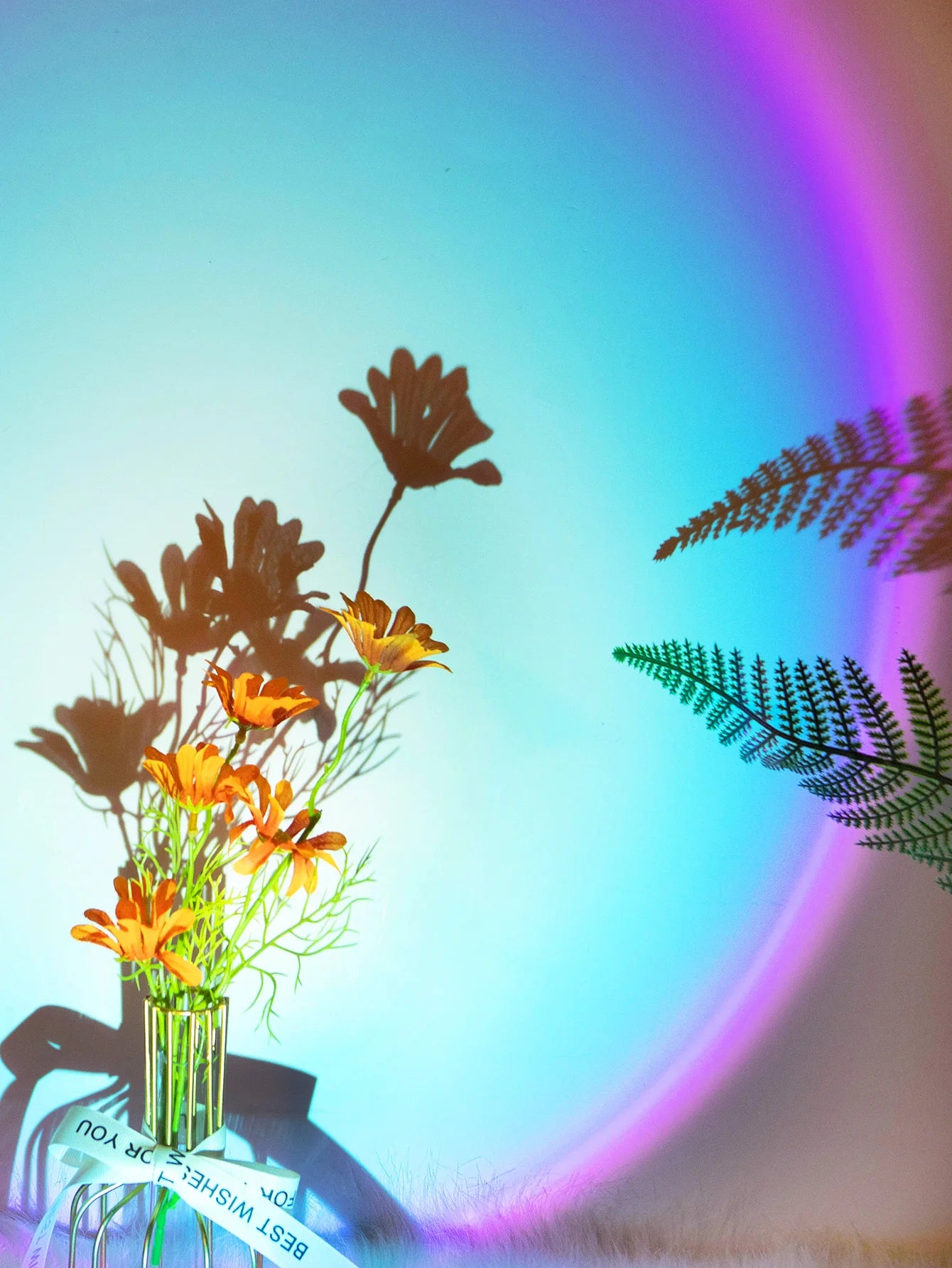 Sunset Lamp Projector LED Ambient Night Light with Adjustable Stand for Bedroom, Living Room Decor, Photography, and TikTok Live