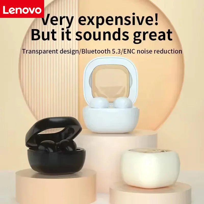 Lenovo Mini Wireless Bluetooth Earphones, Compact Sleep Earbuds, Invisible Earphones for Work and Sports, High-Definition HiFi