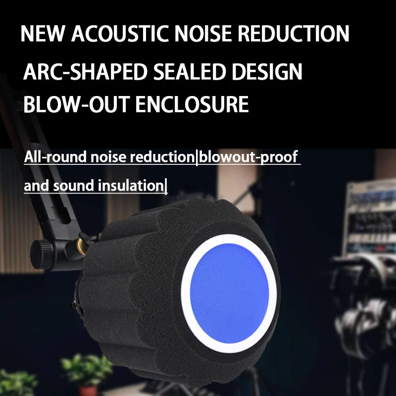 Sound-Absorb Sponge Mic Cover, Microphone Windproof Cover,Anti Spray Mic Windproof Cover Can Reduce Room Echo And Reverberatio