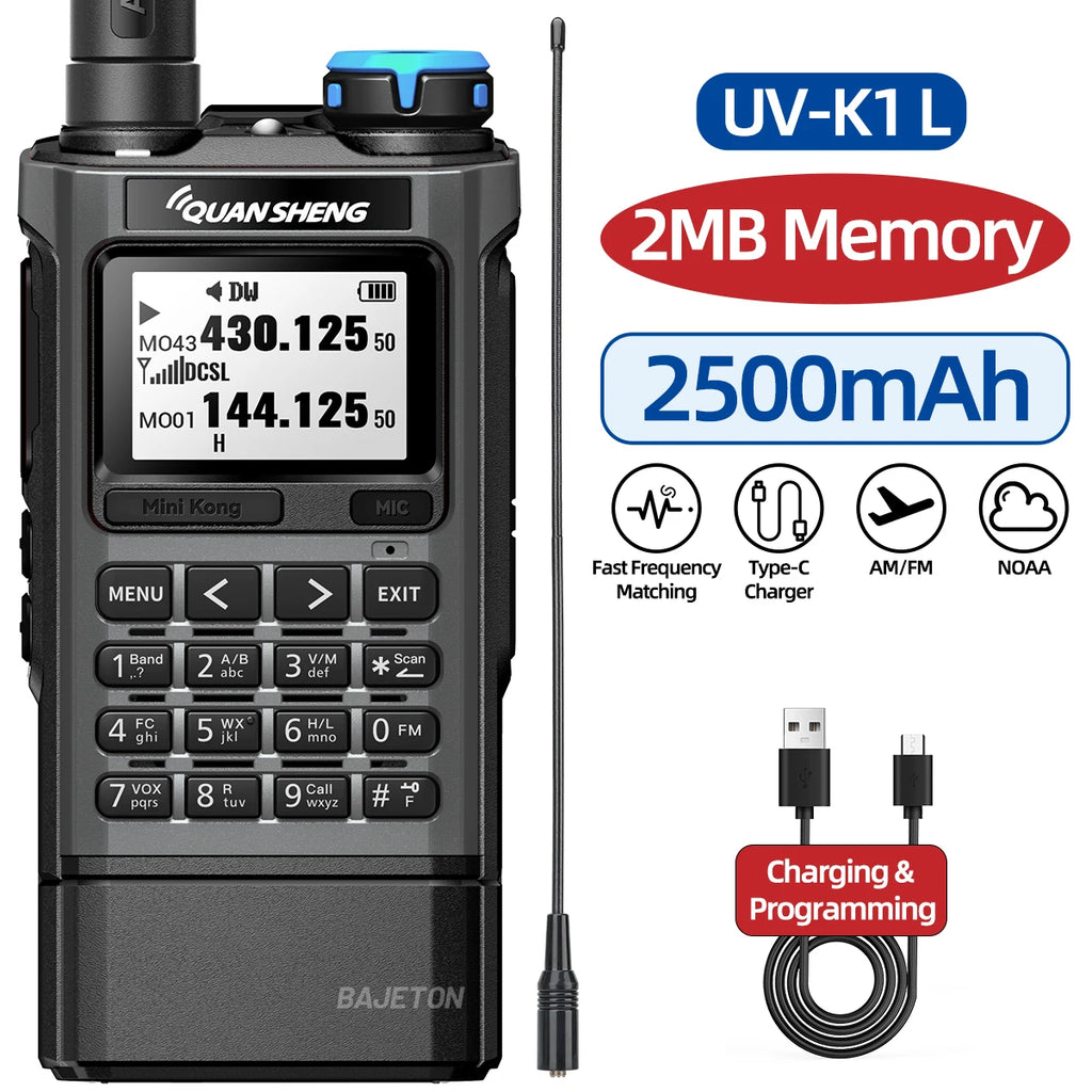 Quansheng UV-K1 L Mini Walkie Talkie Multi Band  Transceiver Wireless Copy Frequency AM FM NOAA Upgrade UV-K5 (8) UV-K6
