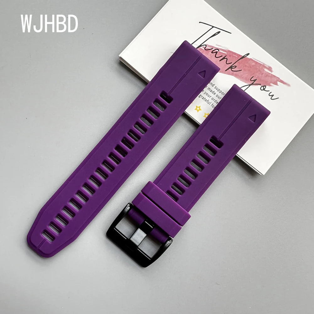 Sport Silicone Strap for Garmin Descent G2 G1 Mk3i Mk2 Mk1/Fenix 8 Pro E 7 7X 6 6X 5 5X/Epix Soft Bracelet 22/26mm Quickfit Band