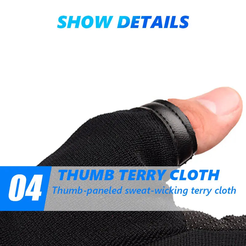 Gym Fitness Heavyweight Training Gloves Men women Sports Body Building Half Finger Non-Slip Gloves Wrist Support Weightlifting