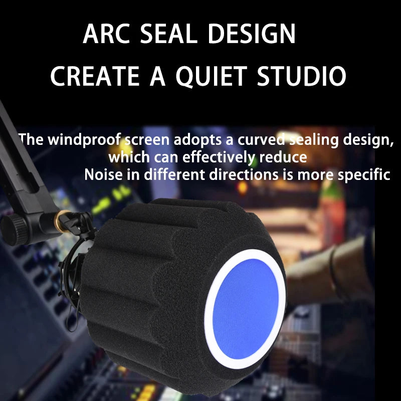 Sound-Absorb Sponge Mic Cover, Microphone Windproof Cover,Anti Spray Mic Windproof Cover Can Reduce Room Echo And Reverberatio