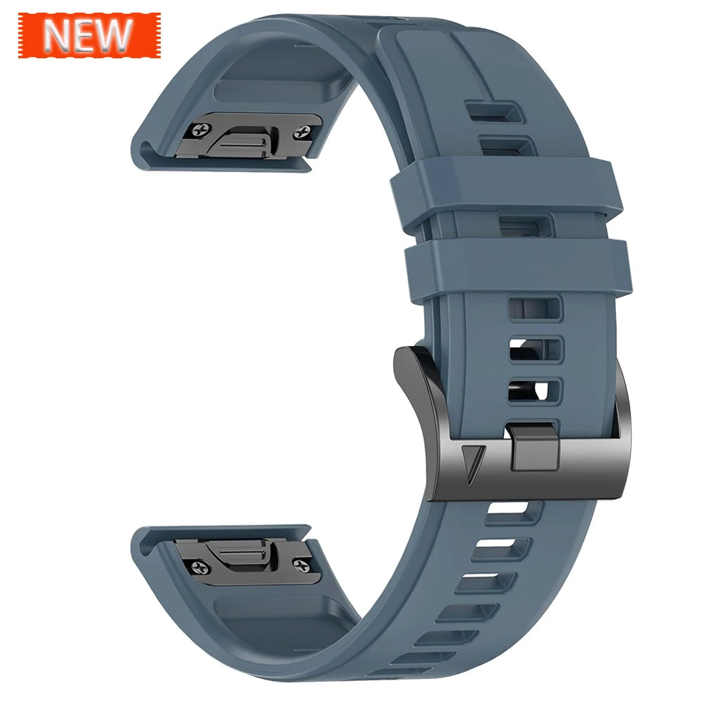 Sport Silicone Strap for Garmin Descent G2 G1 Mk3i Mk2 Mk1/Fenix 8 Pro E 7 7X 6 6X 5 5X/Epix Soft Bracelet 22/26mm Quickfit Band