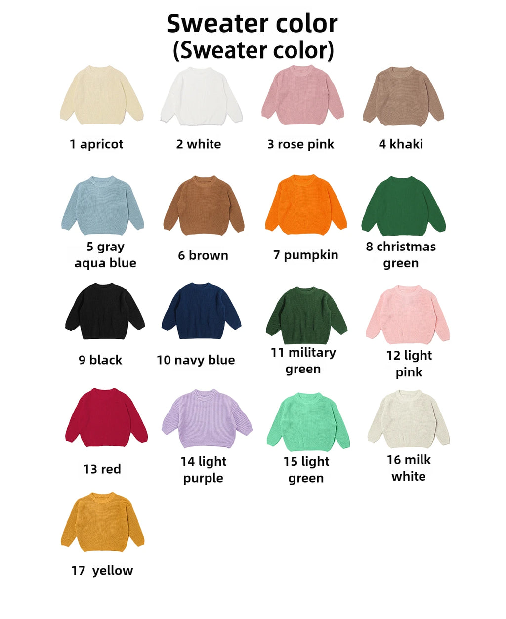 New Custom Name Kids Clothes Girls Boys Personalized Baby Sweaters Handmade Thick Line Embroidery Children's Knitted Sweater