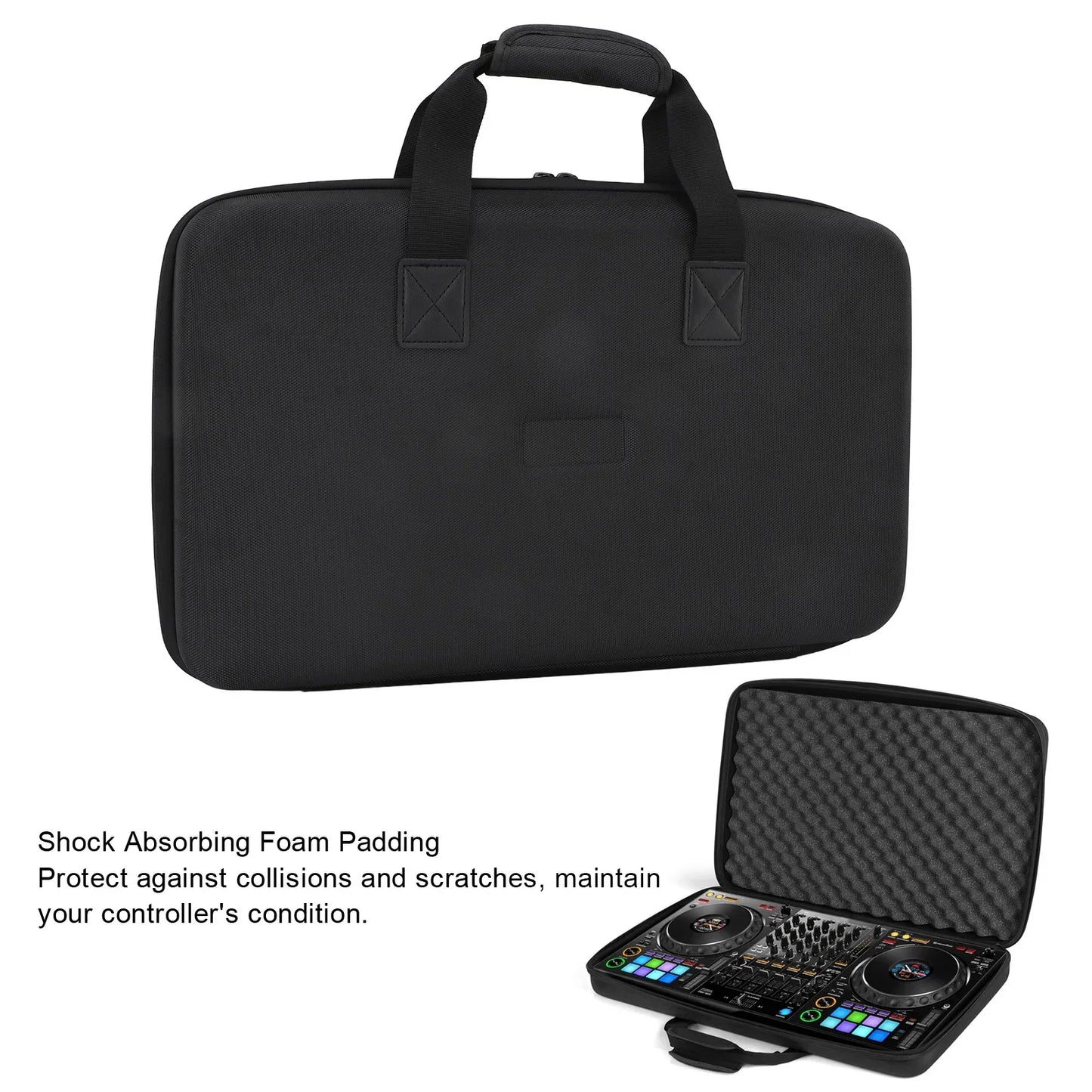 Padded DJ Controller Bag DJ Controller Carrying Case Enhanced Security Shock Absorbing for Pioneer DDJ-RB 2 Channel Controller