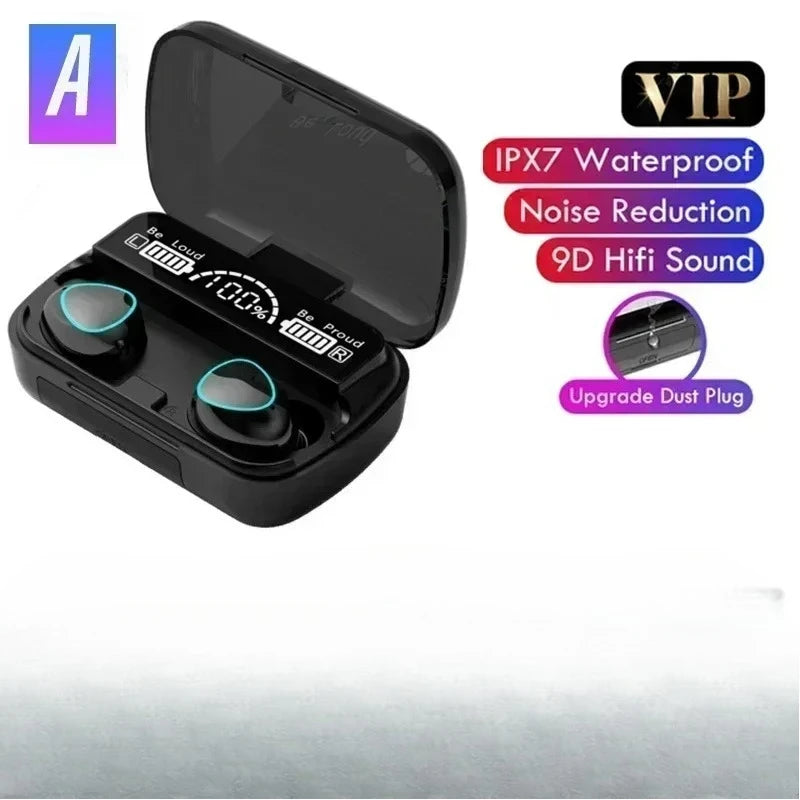 M10 Bluetooth Earphones Handfree LED Dispay Headphones Bluetooth HiFi Stereo Music Wireless Earbuds Waterproof Gaming Headset