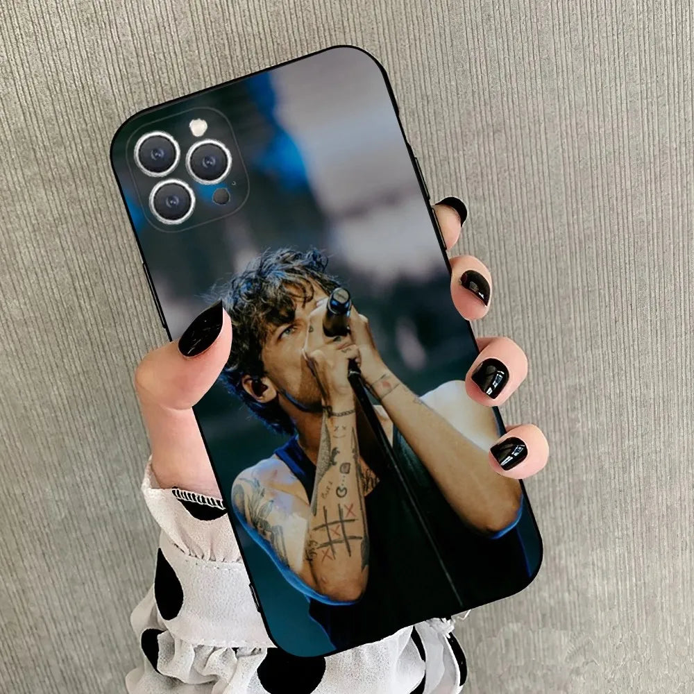 Louis Faith Future T-Tomlinson Phone Case For iPhone 15,14,13,12,11,Plus,Pro Max,XS,X,XR,SE,Mini,8,7 Soft Silicone Black Cover