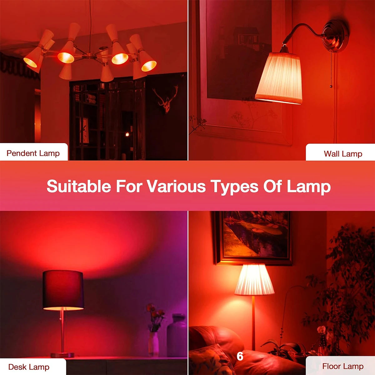 E27 Led Light Bulb Red Lantern Lamp 20w/15w/10w/5w Party Energy-saving High Supper 220v Shell Bulbs Type Wholesale Plastic Power