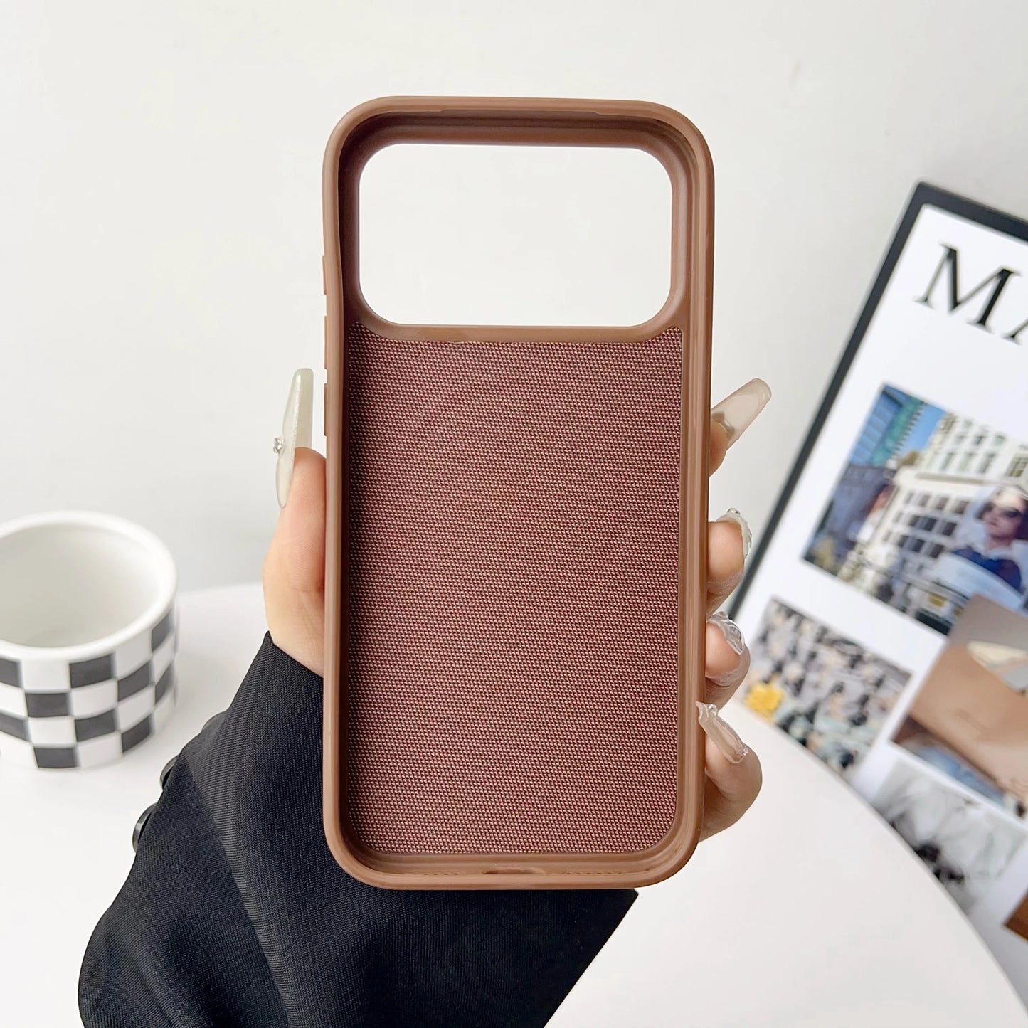 Luxury Tech Woven Magnetic Wireless Charge Phone Case for iPhone 17 Air 16 15 14 13 Pro Max For Magsafe TechWoven Texture Cover