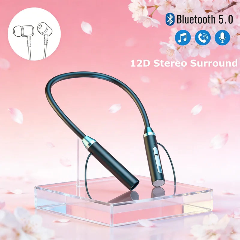 New Wireless Headphones Bluetooth Neckband Magnetic Earphones Sport Running Earbuds Waterproof Bluetooth 5.3 Headset With Mic