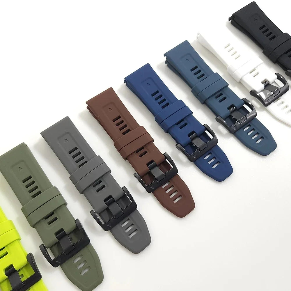 Sport Silicone Strap for Garmin Descent G2 G1 Mk3i Mk2 Mk1/Fenix 8 Pro E 7 7X 6 6X 5 5X/Epix Soft Bracelet 22/26mm Quickfit Band