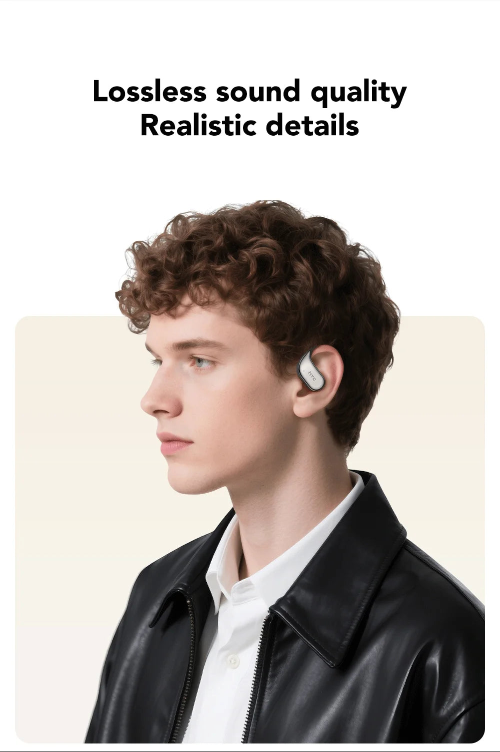 【AI Translator Earbud】 HTC NE39 Earphones Bluetooth OWS Sports Wireless Headphones Noise Reduction Earbud With Mic Long life