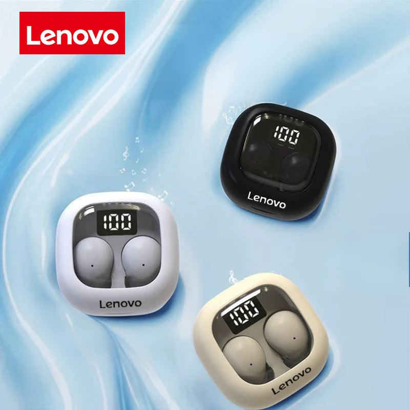 Lenovo Mini Wireless Bluetooth Earphones, Compact Sleep Earbuds, Invisible Earphones for Work and Sports, High-Definition HiFi