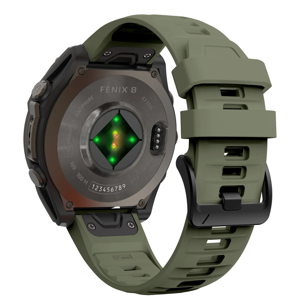 New 20/22/26mm sport Band for Garmin Fenix 8 7X 7 7Pro 7S 6X 6 6S 5X 5S Plus Enduro 2 Forerunner 955 Silicone Quick Fit Strap
