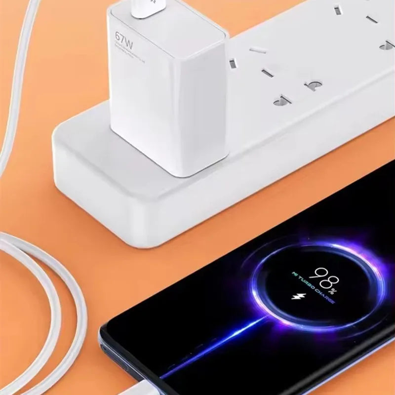 For XIAOMI 67W Charger Cargador Hyper Turbo Charge Adapter 67W Fast Charging Cable For Mi 15T 13T 13 12 Lite Poco X5 Pro F5 F4